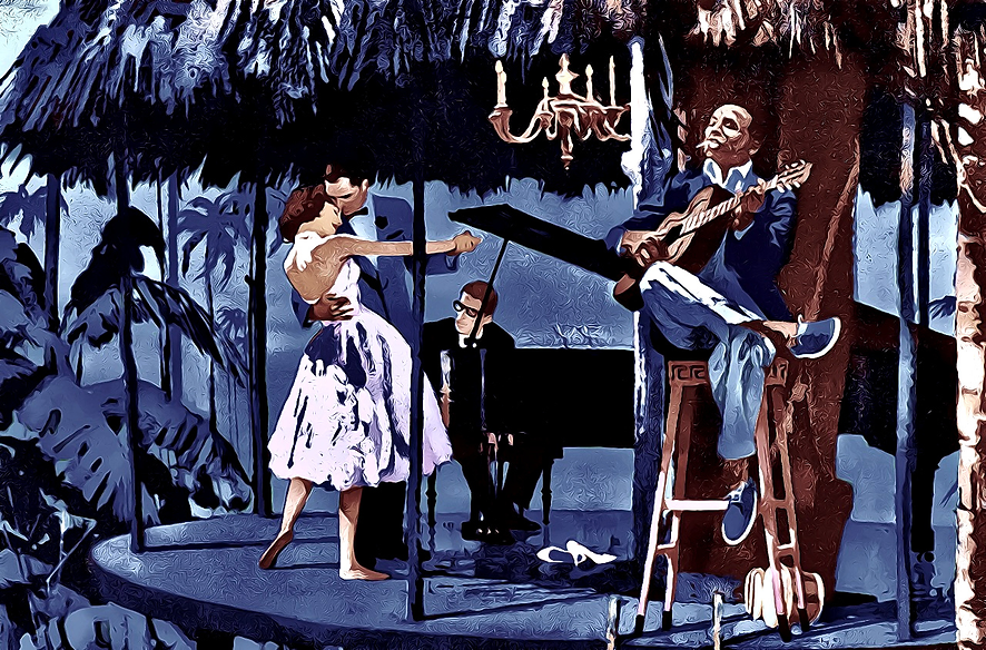 Couple dancing in the moonlight. Romance - Casablanca-style | Club 1942