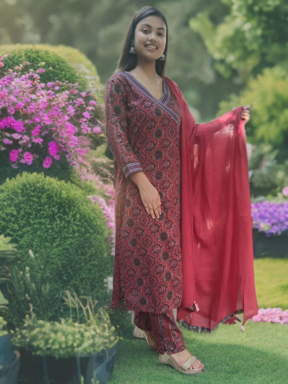 Thumbnail: Crimson Maroon Kurta Set