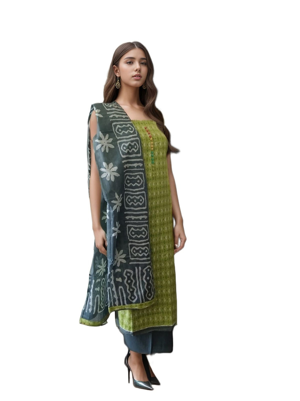 Thumbnail: Chatreuse Green Unstitched Suit