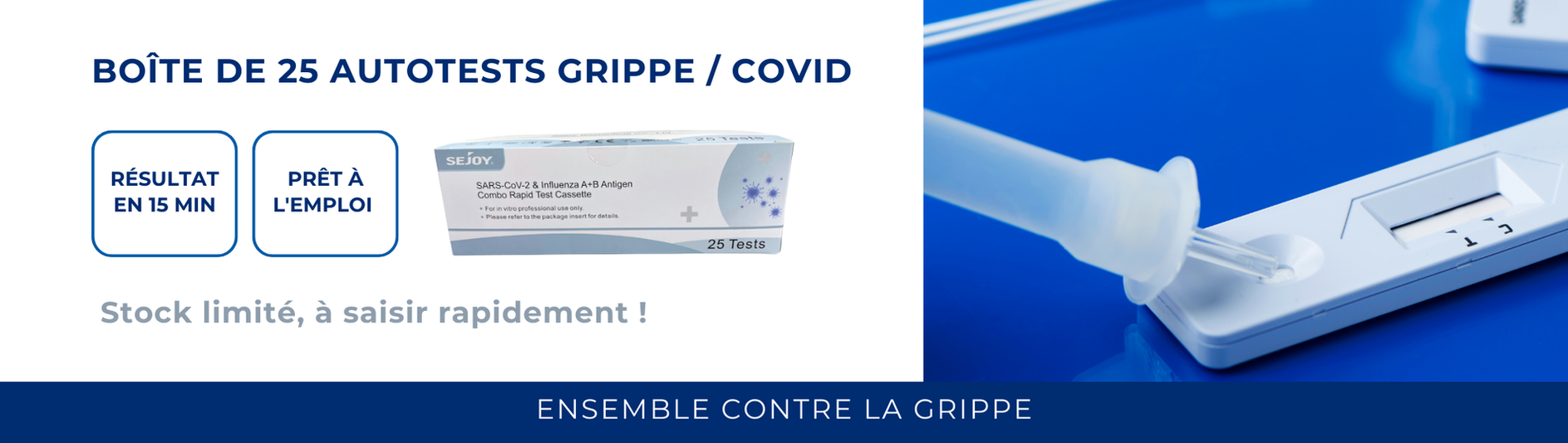 test covid grippe autotest achat boite