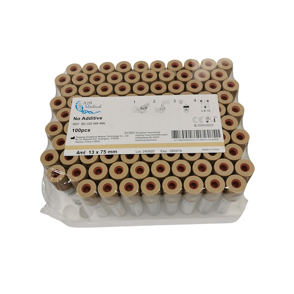 Miniature : Tube de prélèvement sans additifs 4 mL.