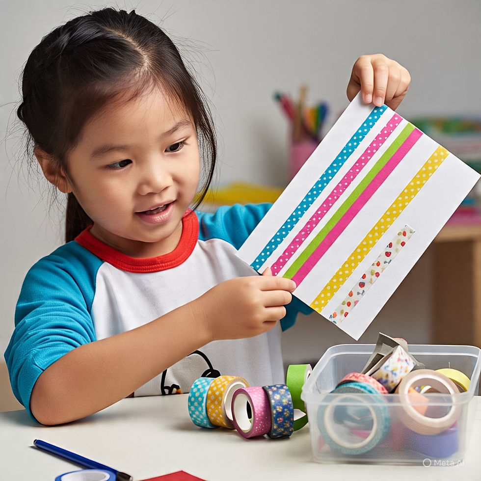 Mess-Free Summer Crafts for Kids - washi tape creations