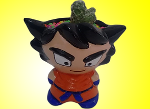 Materas de dragon ball z goku kakaroto saiyajin suculentas cactus plantas anime