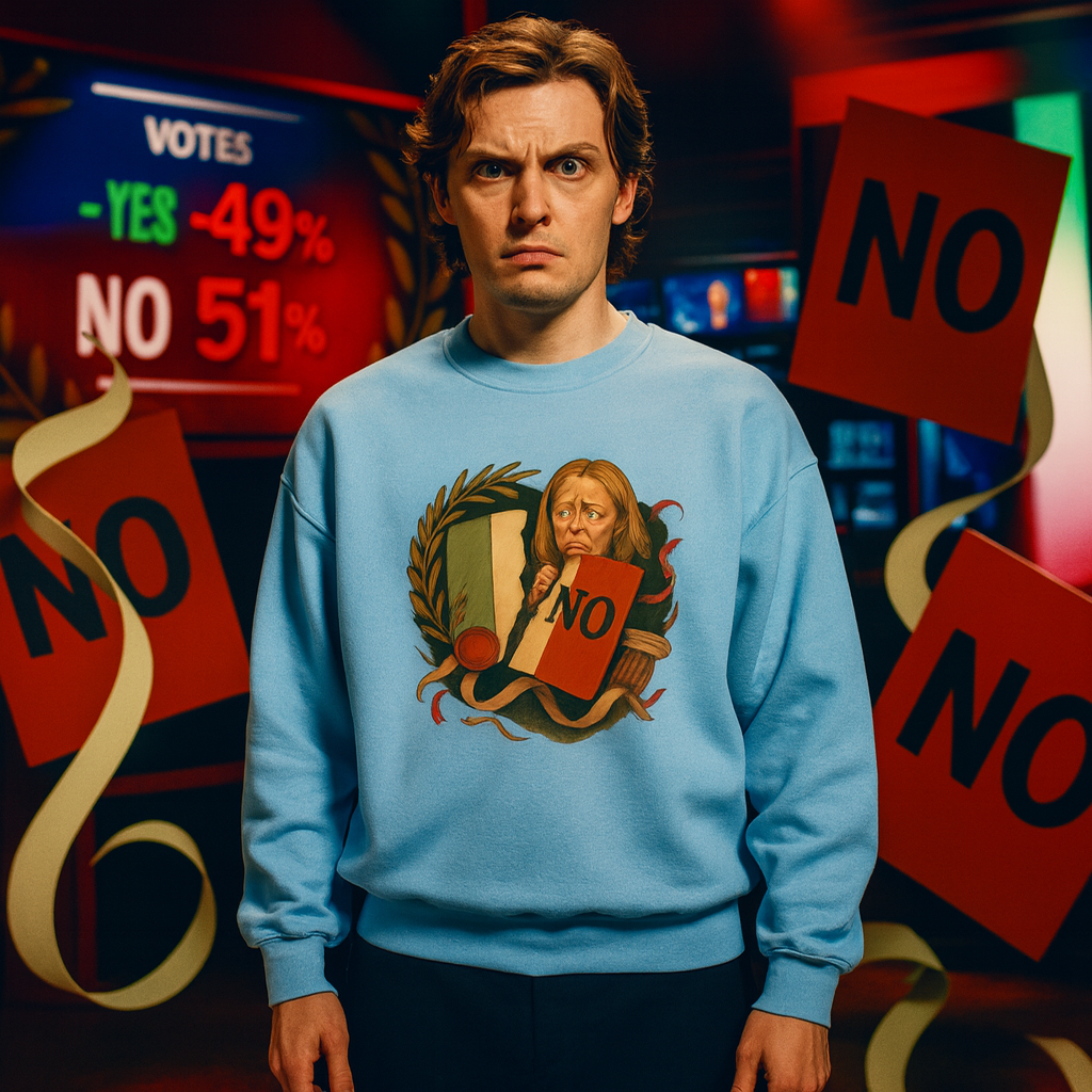 Italian Referendum NO Portrait Sweatshirt