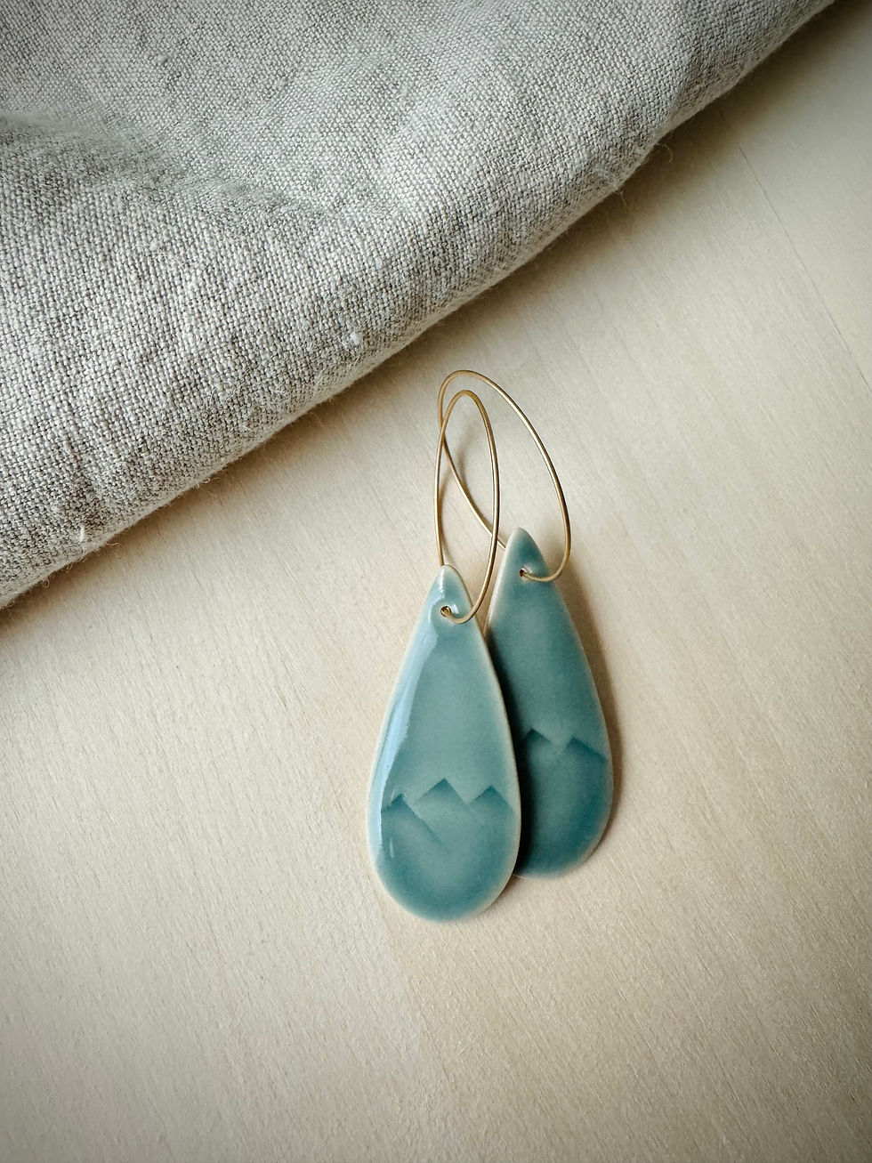 Thumbnail: Earrings  | Dew Narrow | Mist + Mountain Texture
