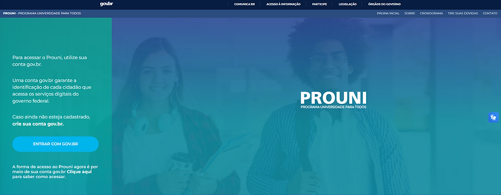 Site PROUNI Aluno