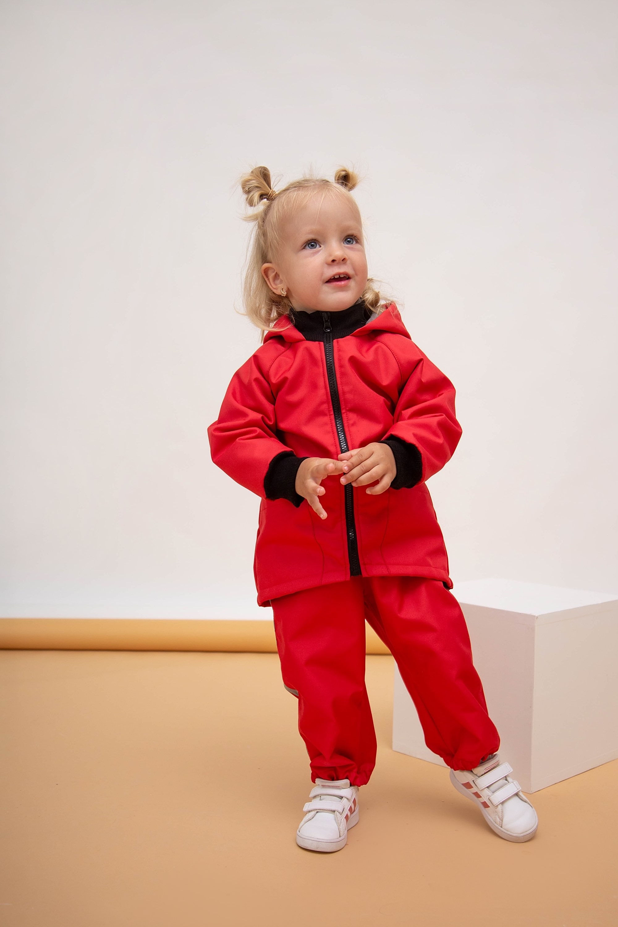 Куртка Демі на флісі: Червона