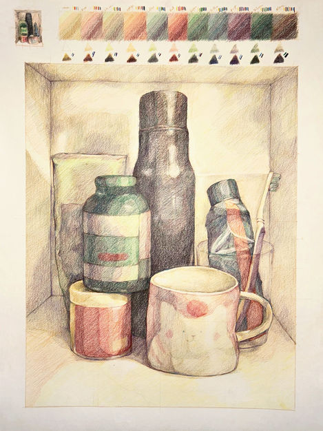 2024Winter FPDrawing | 18" x 25" | Colour Pencil on white paper