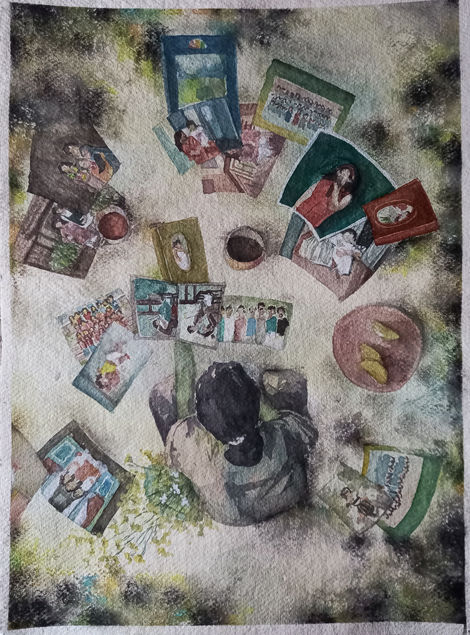 Remnant Final Outcome | 12" x 16.5" | Watercolour, soft pastels on cold-press watercolour paper