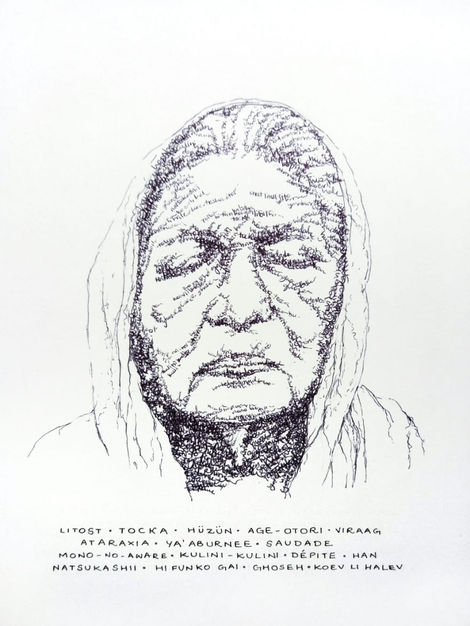 Grief | 8.3” x 11.7” | Ballpoint pen on white sketchbook paper
