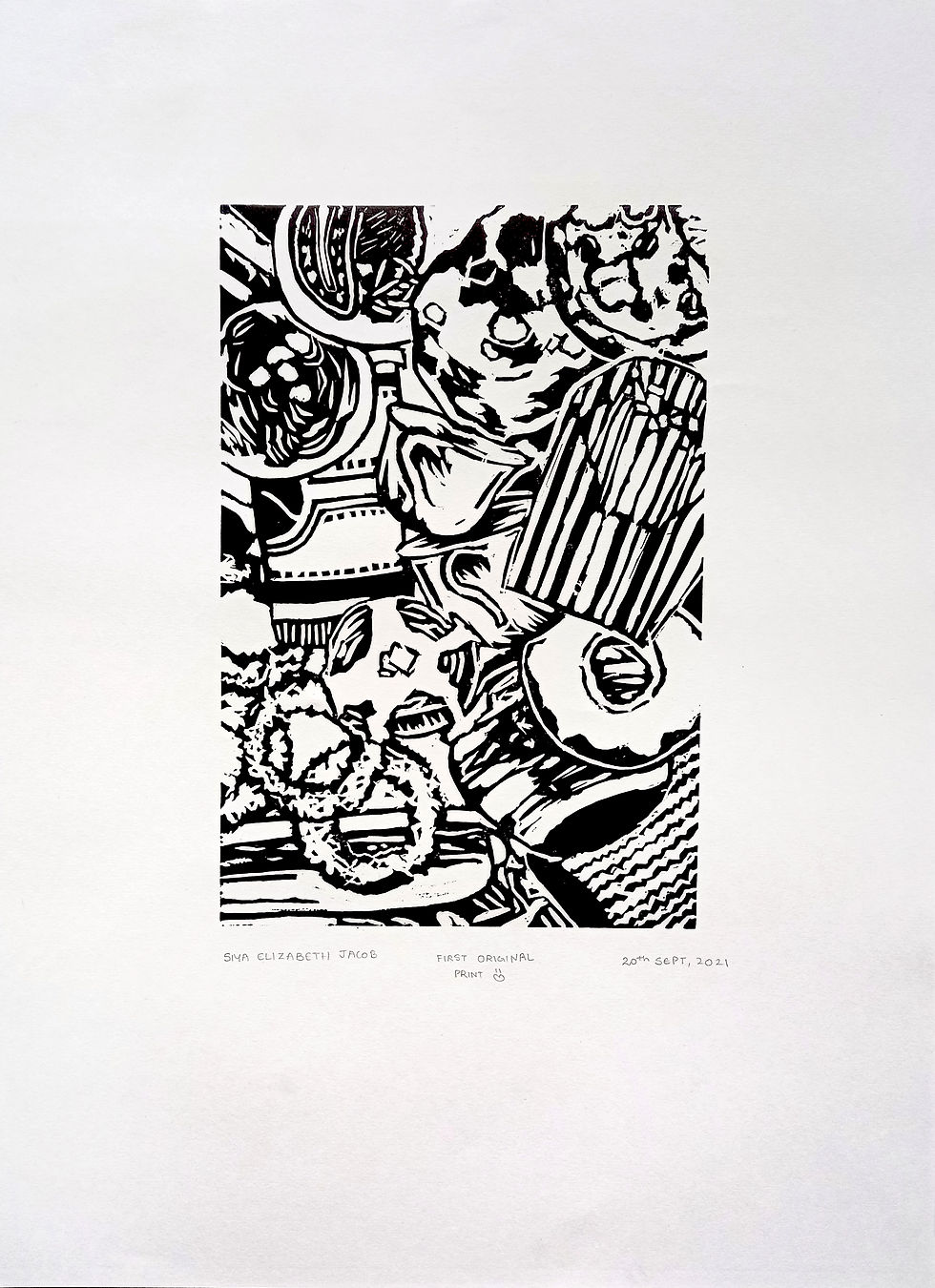 Gluttony: Linocut Print