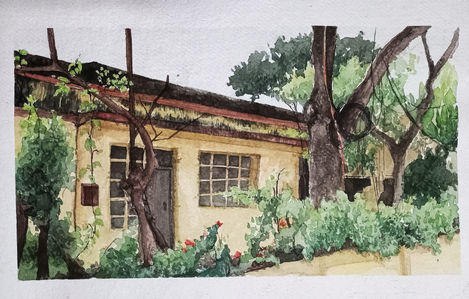 Bungalow | 14" x 9" | Watercolour