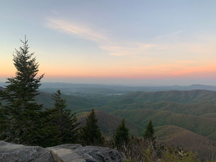 blue ridge mountains at sunrise