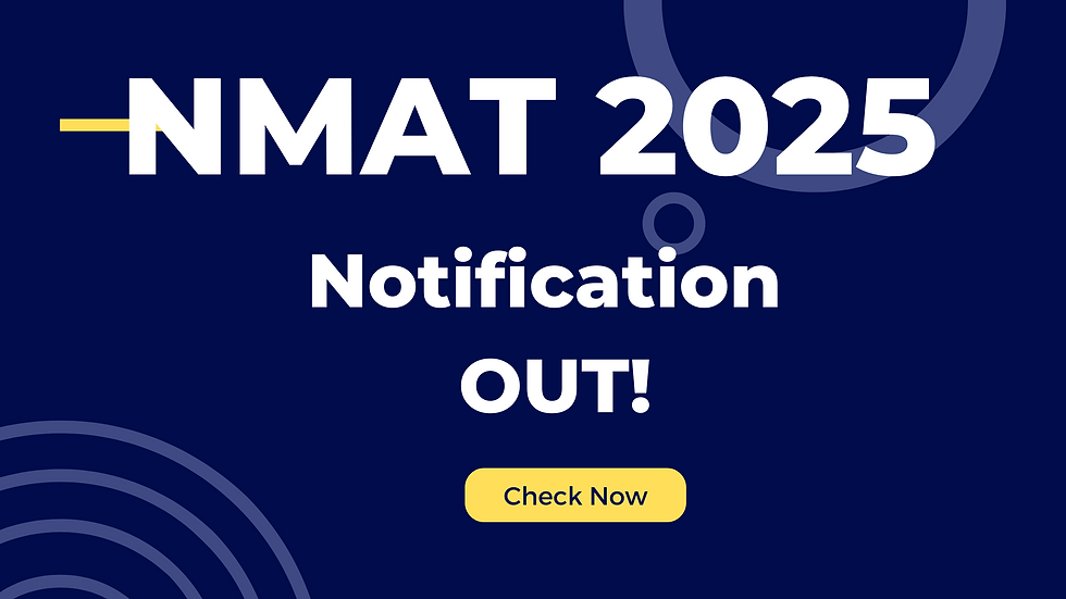 NMAT 2025 NOTIFICATION OUT
