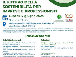 Convegno sulla Sostenibilità per Imprese e Professionisti a Brindisi