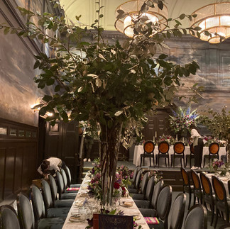 A picture of the wedding breakfast set up at The Nomad Hotel