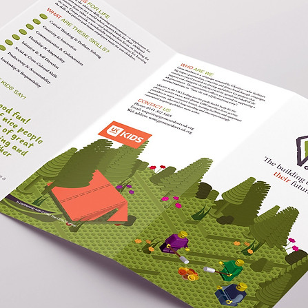 camp leaflet 3d vector art illustration