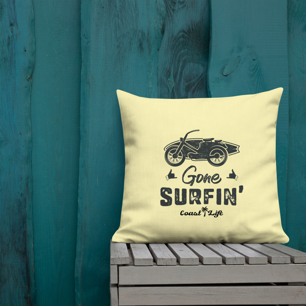 Coast Life Gone Surfin' Premium Pillow