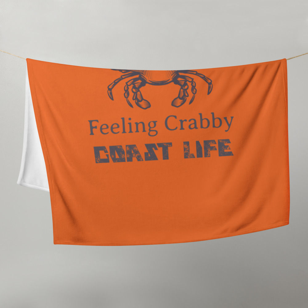 Coast Life Feeling Crabby Throw Blanket