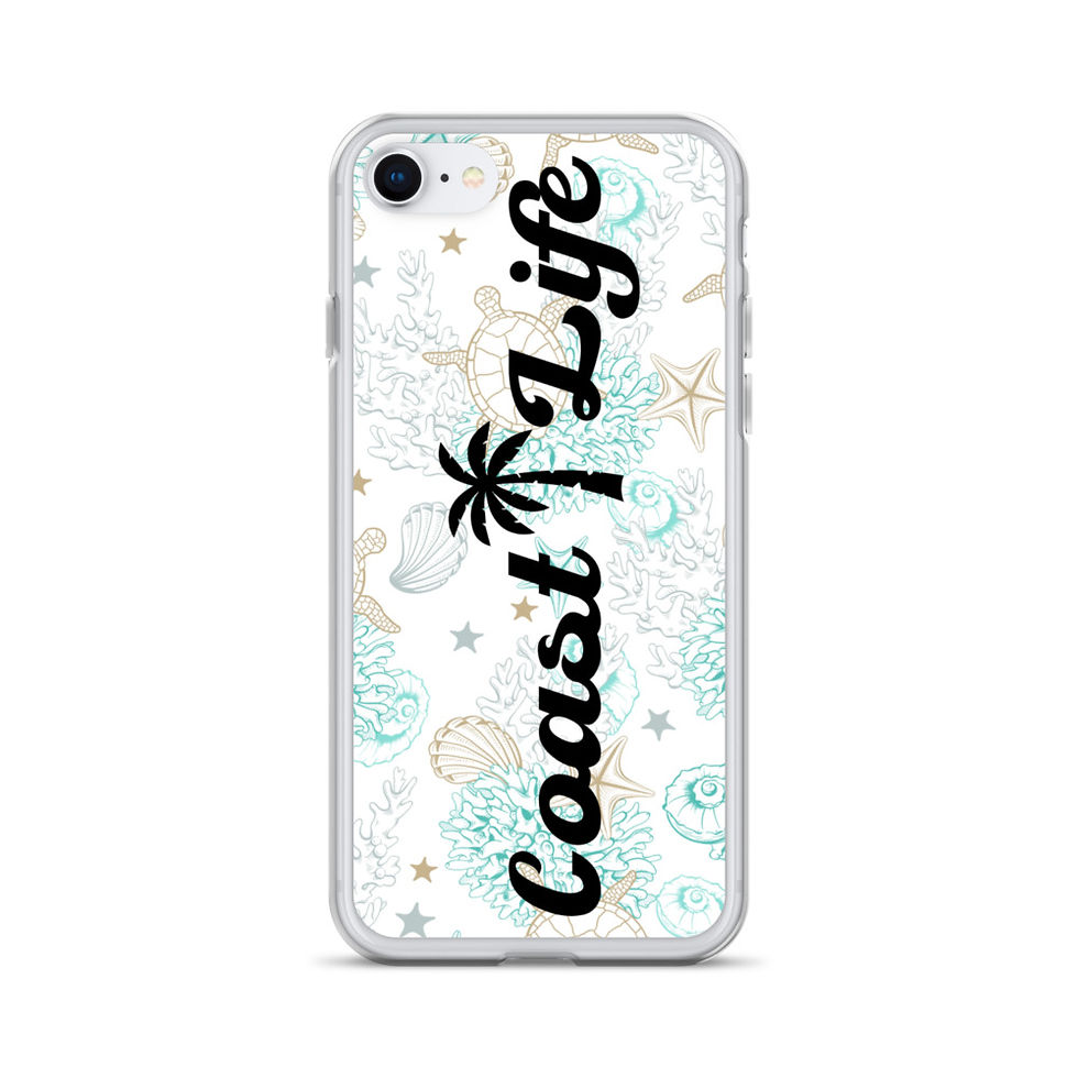 Thumbnail: Coast Life Sea Turtle & Sea Shell Pattern iPhone Case
