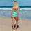 Thumbnail: Coast Life Anchor Chevron One-Piece Swimsuit (Dark Turquoise)
