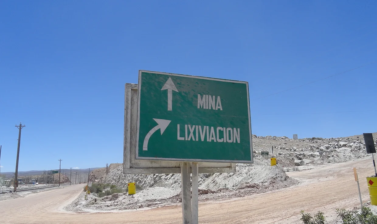 leach pad, mine, signage