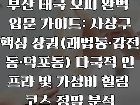 부산 태국 오피 입문 가이드