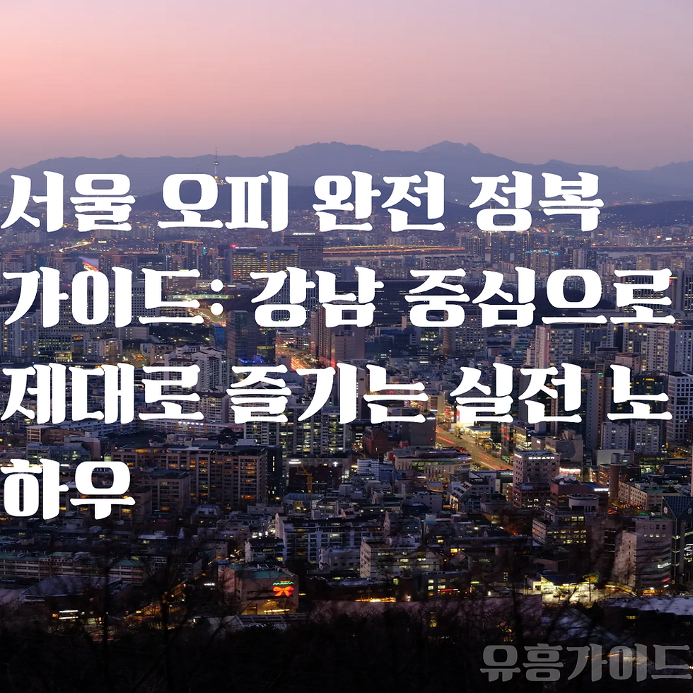 서울 오피 강남 가이드