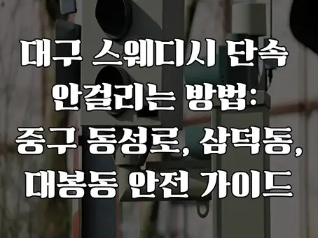 대구 스웨디시 단속 안걸리는 방법