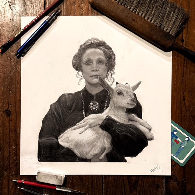 SEVERANCE 2: "LORNE" original graphite drawing