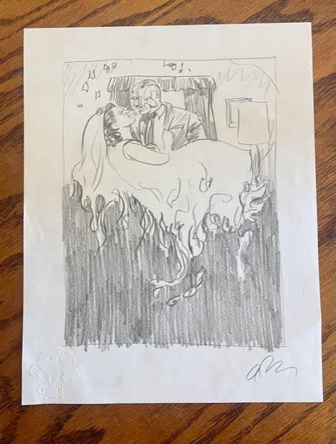 WANDAVISION A 8 1/2 x 11" Graphite onPaper Sketch