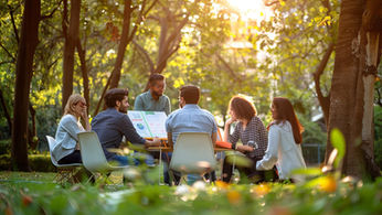 Duurzaam vergaderen in de natuur
