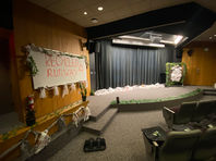 Stage set up for a Recycled Runway event