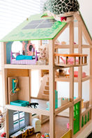 Wooden Dollhouse Play Scene