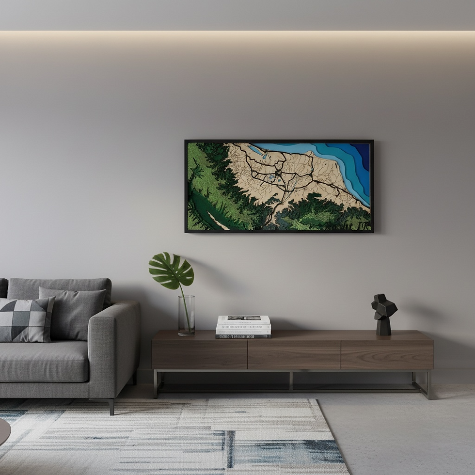 Thumbnail: Gallery Series 3D lake/coastal/city maps