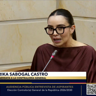 La fomequeña Erika Sabogal realizó entrevista ante el Congreso de la República como aspirante al cargo de Contralora General