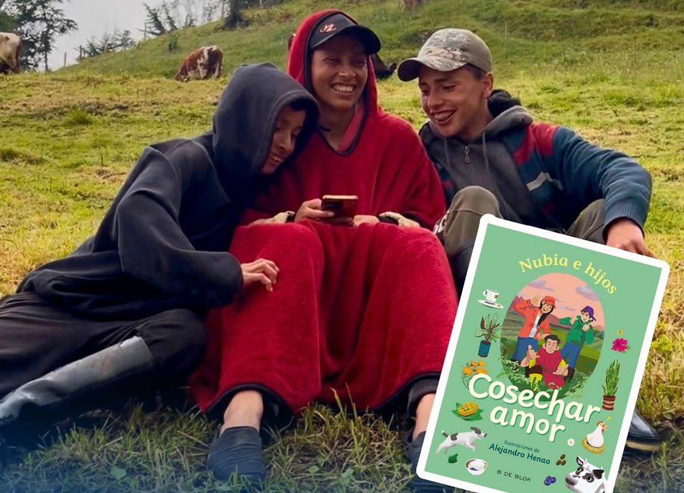 Nubia e hijos, la primera familia campesina youtuber de Colombia lanza su libro “Cosechar Amor”