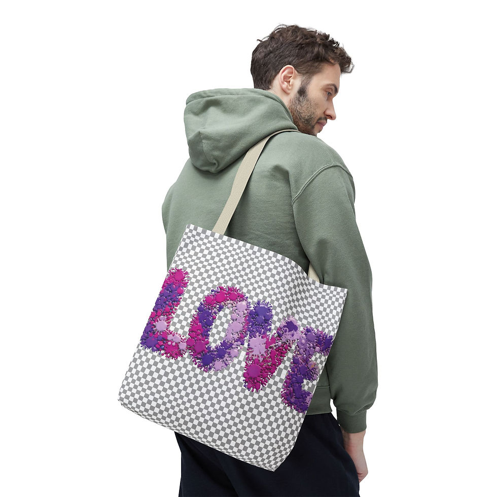 Thumbnail: Show the love Princess Paint splatter Canvas Tote