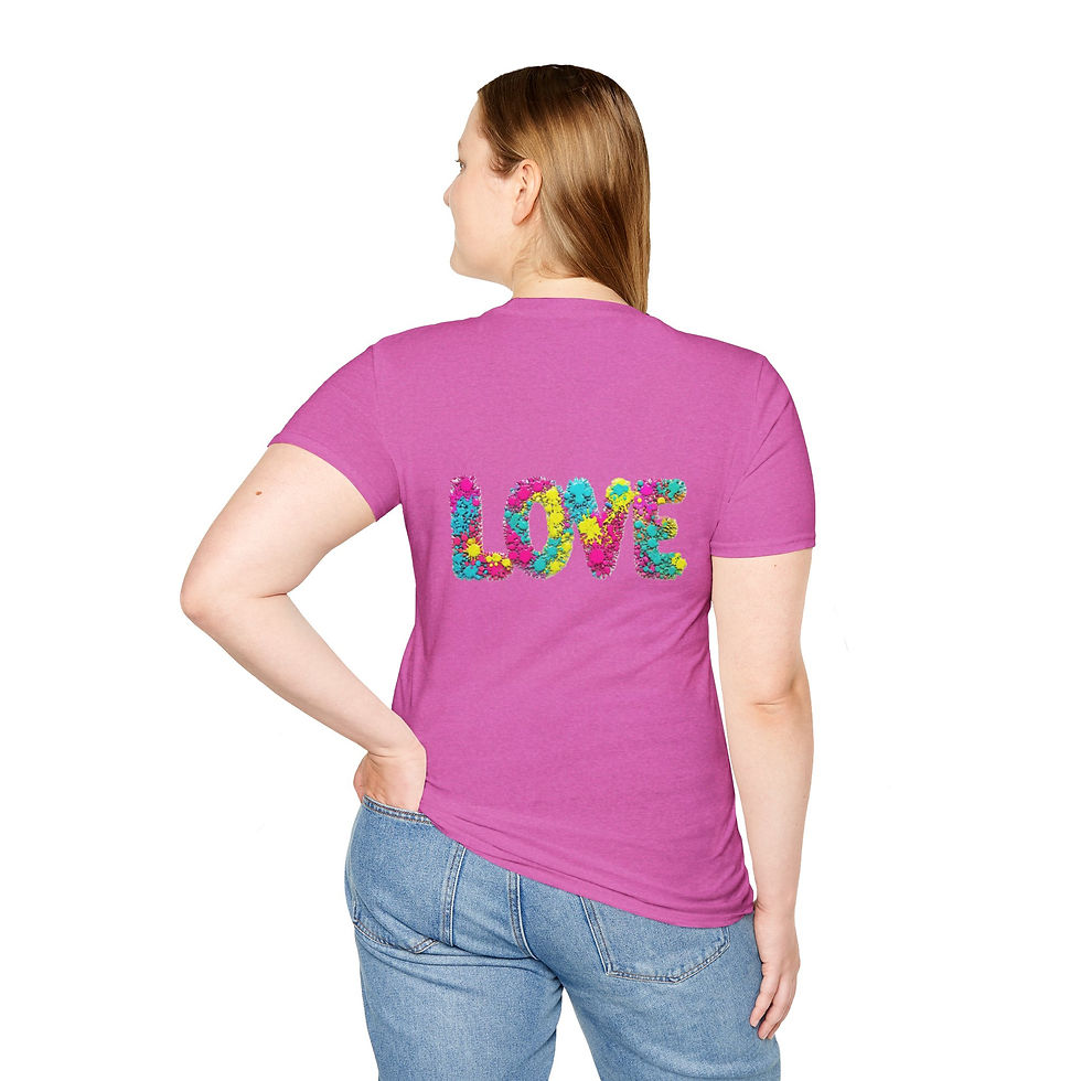 Thumbnail: Tee Shirt Cotton Love Splatter Neon