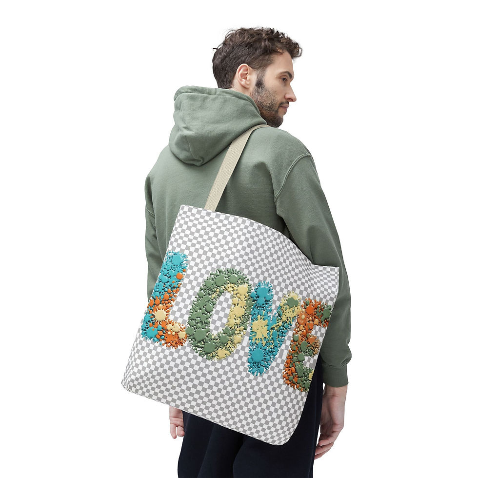 Thumbnail: Canvas Tote Show the Love Paint Splatter Desert