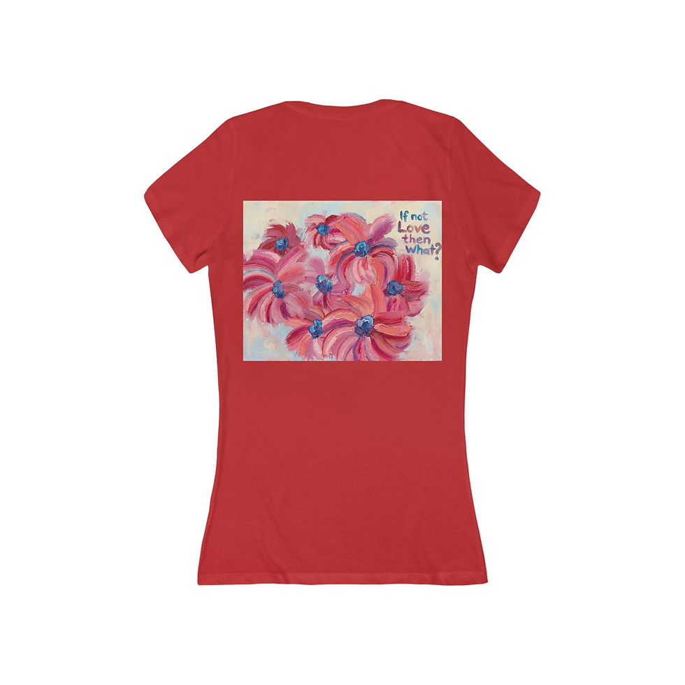 Thumbnail: Tee Deep V Neck Womens Shaped If Not Love Then What