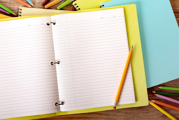 School Binder, Looseleaf, and Pencils