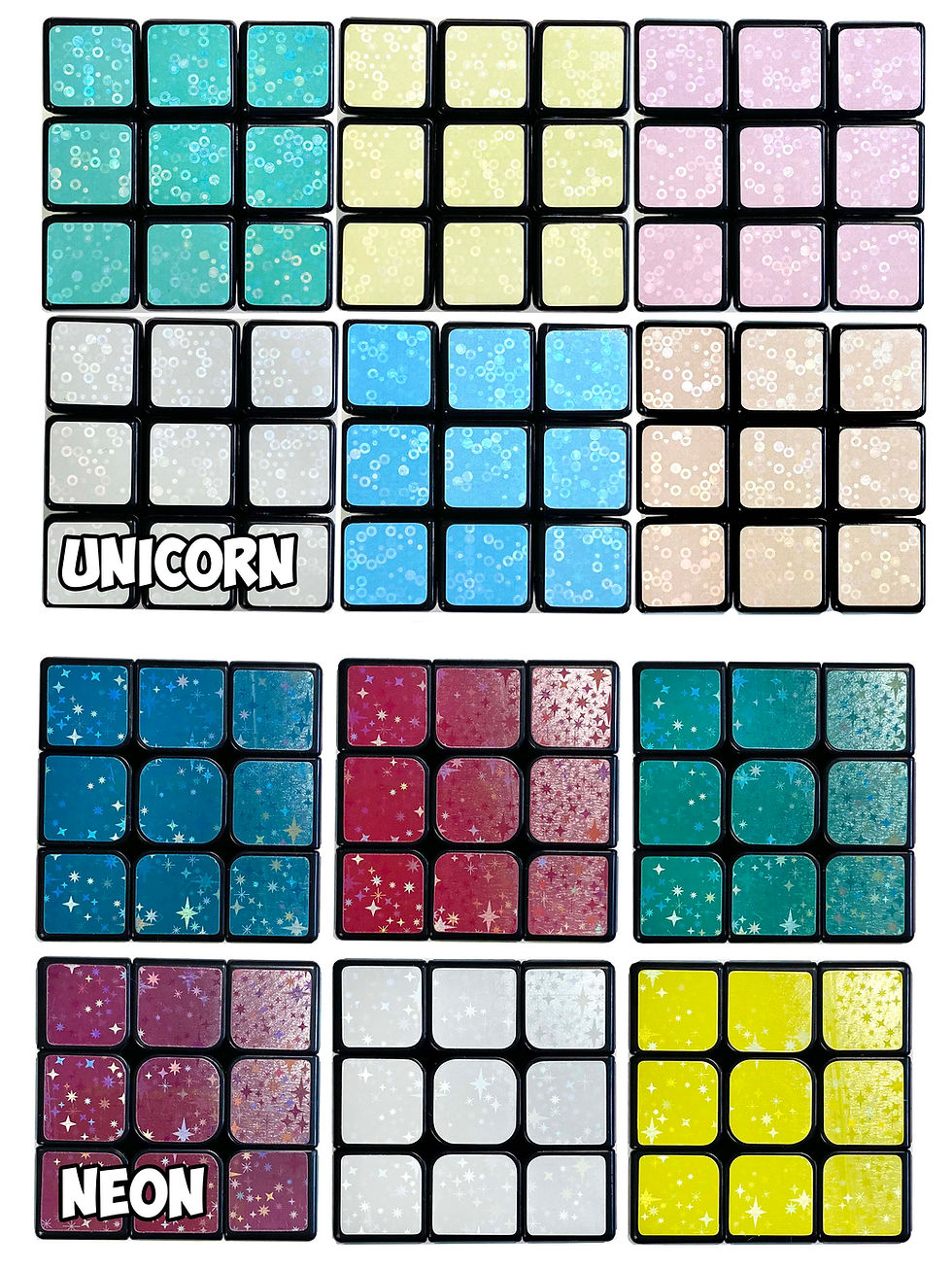 Thumbnail: Pastel and Neon Holographic Puzzle Cube