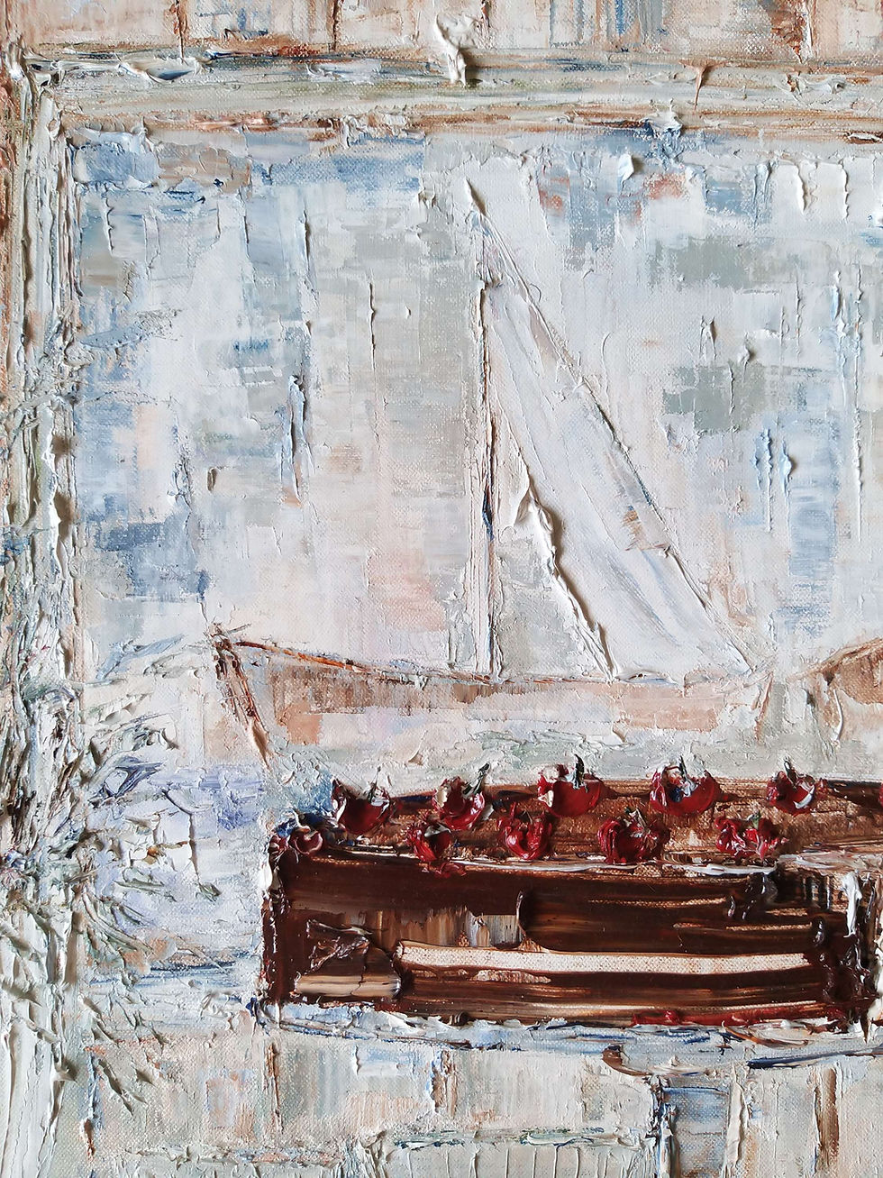 Thumbnail: Seascape in contemporary cake still life painting