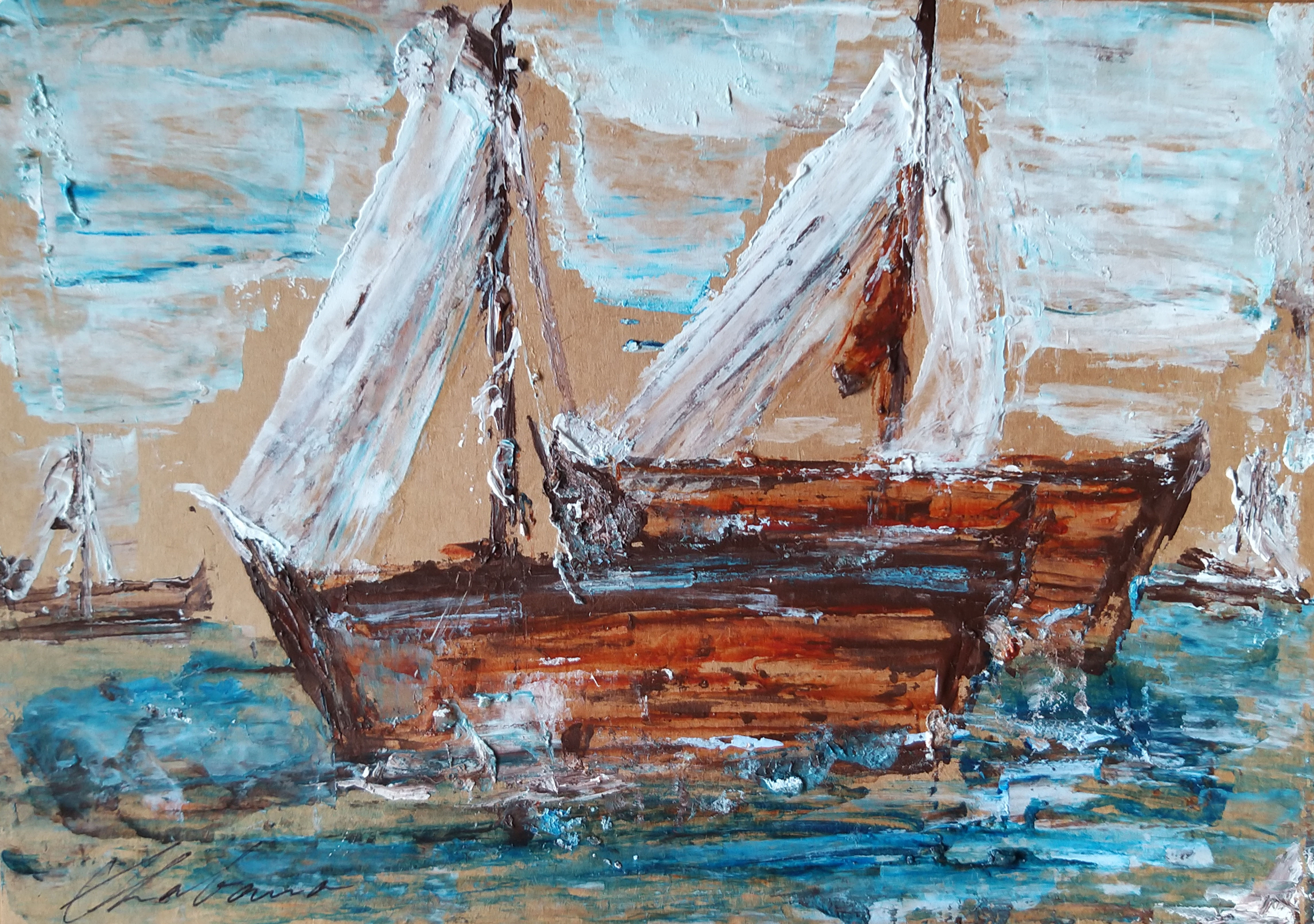 Boat painting