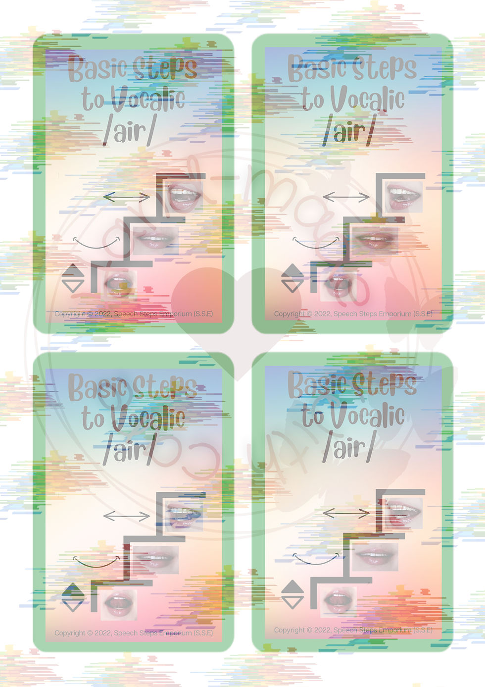Thumbnail: Basic Steps Articulation Cards - Vocalic /air/