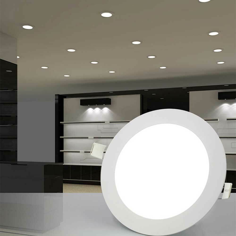 18W-230V-PANEL LIGHT-RECESSED-ROUND-COOL WHITE