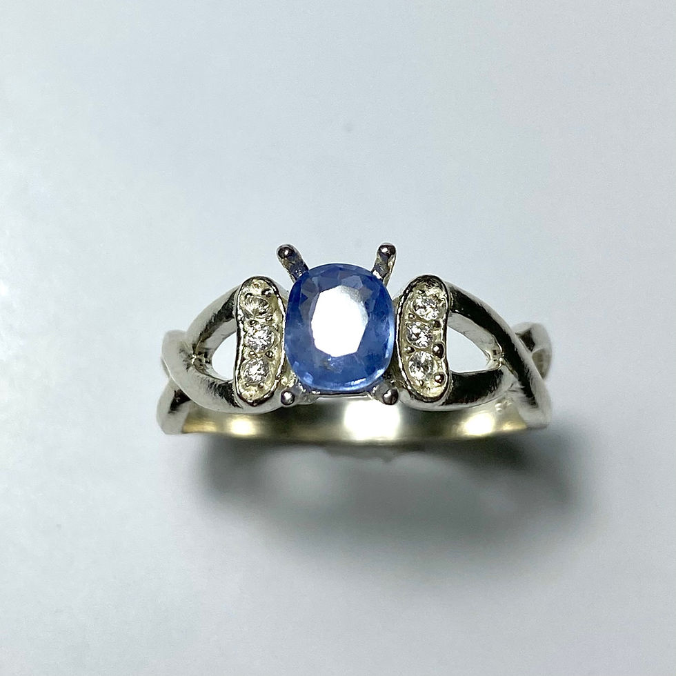 Миниатюра: 0.75ct Natural Untreated cornflower Sapphire 925 Silver / Gold/ Platinum ring