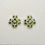 縮圖：Natural Chrome diopside 925 silver 14k 18k 585 750 yellow white rose gold Platinum stud earrings lucky clover st patricks day