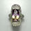 縮圖：4.1cts Natural Bi-colour Bolivian Ametrine statment ring 9ct 14k 18k 375 585 750 Gold 925 Silver 950Platinum